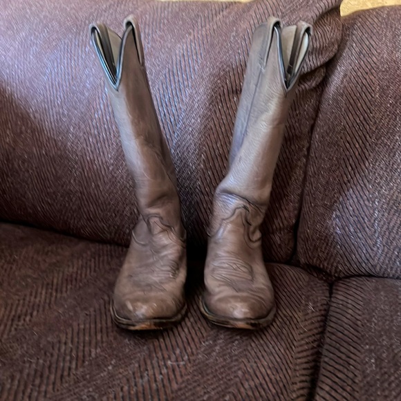 Olathe Boot Company grey cowboy boots - Picture 2 of 6